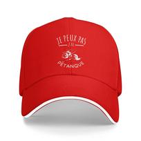 French Petanque Boule Sun Baseball Cap Summer Unisex Women  Custom DIY Hip Hop Hat High Quality Classic Outdoor Sports Snapback Cap One Size red