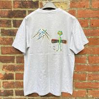 Vintage 90s Snowboard T Shirt Large Single Stitch Alien Steamboat Colorado USA Unisex T-Shirt XXXL white