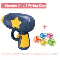 Mini Flying Disc Gun Cat Toy Interactive Launch Plaything Kitten Chasing Training Fun Pet Accessories Daily Entertainment tamsiai mėlyna spalva