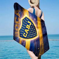 Boca Juniors Crest  Microfiber Beach Towel, Lightweight And Quick-Dry, for Summer Travel, Beach Essential, Swimming Pool 70cmx140cm(27x55inch)