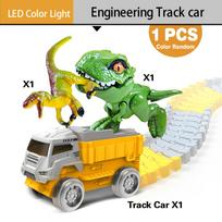 Magical Flexible Track Car Toys For Glow Race Track Electronic Car Toy Kid Railway Machine Track Car For Children Boys Gift green