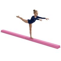 Balance Beam 2.4 m, Foldable, Non-Slip Bottom, for 3+ Years, up to 80 kg, Light Red 236 x 15 x 6.5 cm