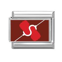Fashion Personalized DIY Red Black Color Italian Charm Bracelet Red Cherry Guitar Heart Bead 9mm Bracelet Stainless Steel Jewelr red