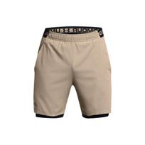 Under Armour UA Vanish Letter Logo Print Mid-Rise Casual Shorts Men shorts Khaki 1373764-203 L beige