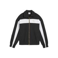 Puma T7 Comfortable Versatile Sports Casual Jacket Color Block Short Double Zipper Women Jacket Black 633960-01 XL white