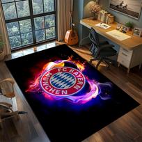 1 vnt. Futbolo komandos animacinių paveikslėlių spaudinio kilimas, aukštos kokybės, patogus visais metų laikais, namų dekoras 40x60cm( 15x23in ) brown