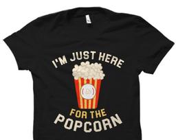 Popcorn Lover Shirt. Movie Fan Gift. Movie Night Shirt. Movie Addict Gift. Gift For Movie Fan. Movie Fan Shirt. Here For The Popcorn #OS1830 2XL beige