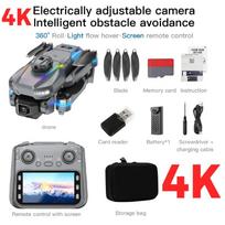 AE19 GPS Drone 4.3  LCD 8K/4K Dual Camera 360° Obstacle Avoidance 3 Battery Options Professional RC Quadcopter for Gifts Travel 4K+1 battery