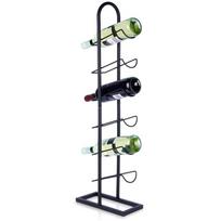 Juodo metalo vyno stovas 6 buteliams 27x13x84,5 cm