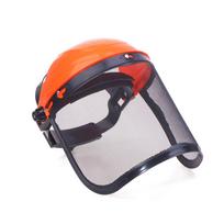 With Full Face Garden Mask Mesh Garden Helmet Breathable Grass Trimmer Helmet  Forestry oranžinė