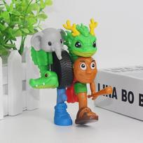 Tralalero Tralala Italian Brainrot Figurine Tung Tung Tung Sahur Ornament Monster Fusion Edition Anime Action Figure Cartoon Toy gray