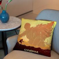 Game G-God of War Ragnarok Cushion Cover 2-in-1 Reversible Plush Pillow Cover | Car/Sofa/Bed | Perfect Gift 12x12Inch gray