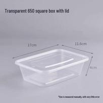 650ML vienkartiniai maisto indai su dangteliais 20 pieces with lids