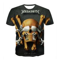 Summer Men Women Fashion Megadeth 3D Printed T-Shirt O Neck Short Sleeve T-shirts Funny Casual Kids Tops Tees 100-6xl 6XL brown