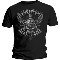Five Finger Death Punch Howe Eagle Crest Slim Fit T-shirt Large Black Unisex T-Shirt S įvairiaspalvis