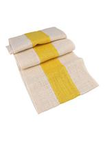 Reversible Burlap Table For Runner for Use in Multiple Celebration Scenarios yellow