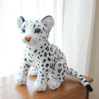 23/27/33CM Realistiški Miško Liūtas Sniego Leopardas Pliušiniai Žaislai Simuliuoti Gyvūnai Juodojo Leopardo Lėlės Kūrybingos Gimtadienio Dekoracijos Dovanos about 23cm gray