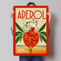 Tropic Aperol Spritz Art Tinplate Posters Customizable Wall Art Retro Vintage Metal Signs for Home Room Custom Plate Wand Deko 20X30CM