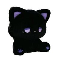 Emo Sad Cute Plush Toys Sitting Posture Fluffy Texture Emo Dolls High Appearance Cartoon Kittens Plush Kids Birthday Gift blue
