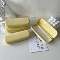 Kreminės spalvos akinių dėklas Kelioniniai akiniai Apsauginis laikiklis moterims Nešiojami mieli akiniai nuo saulės akinių laikymo dėžutė beige