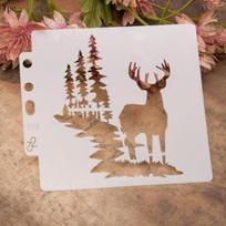1Pc Spray Painting Template Pre Tracing Ruler Stencils for Painting DIY Wall Window Scrapbooking Book Decor brown