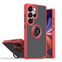 Šarvuotas matinio paviršiaus dėklas, skirtas Samsung Galaxy S24 S25 Ultra S23 S21 S20 FE S22 S10 Plus A17 A16 A26 A36 A56 5G, su magnetiniu laikikliu ir žiedu Galaxy A17 5G yellow