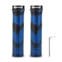 1 Pair Soft Rubber Handlebar Cover Camouflage Print Soft Anti-Skid Bicycle Handlebar Grips black