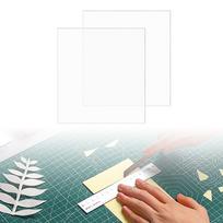 2 Pieces Acrylics Die Cuttings Plates Mats Clear .8x6 inch Essential Acrylic Backing Sheets for white