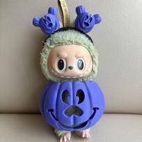 For Clothes Labubu Halloween Gradient Vibrant Multi-Colored Pumpkin Outfit Set For 1.0 3.0 Generation Figure Collectible Decor Labubu Cosplay gray