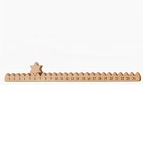 Office Entertainment Venue Christmas Advent Calendar Flexible And Festive Decoration 24 Days Wooden Advent Calendar beige