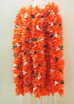 Afarza Veni Gajra Hair Bun Artificial mogra Jasmine Juda Scrunchies For Women Pack 4 pieces (orange) orange