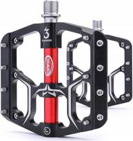 CXWXC Aluminum Platform Bicycle Pedals with Pins and Reflectors, Machined