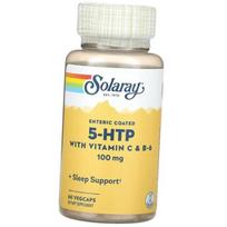 5-hydroxytryptophan with vitamins C and B6, 5-HTP with Vitamin C and B-6, Solaray  60 vegcaps (72411013) 60vcaps