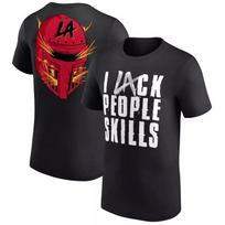 WWE La Knight Black T-Shirt , I Lack People Skills S black