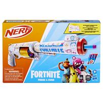 Nerf Fortnite FRENZ 4 EVER Blaster, Virtual Code, FRENZ 4 EVER Wrap, 6 Elite Darts, 6-Dart Drum, Fortnite Gift (G1132) Authentic blue