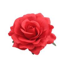 Clip For Prom Parties Bride Flowers Bride Rose Headdress Brooch Rose Hairpin raudona