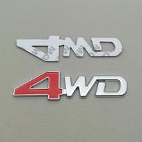 3D Metalinis Automobilio Lipdukas 4WD Logotipo Emblema Bagažinės Ženkliukas Lipdukas Mitsubishi Asx Lancer 10 Outlander Pajero Sport L200 Colt Priedams UN1 white
