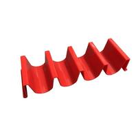 Wave Shape Plastic Taco Holder Stand, Mexican Taco Shell Display Rack, Food Storage Tray Holder for Home Kitchen Restaurant Tableware 1pc geltona