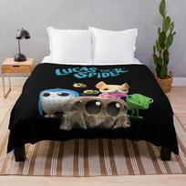 Lucas voras ir draugai Mesti pledas Pūkuotas minkštas Lovų pledai Size: 75*100cm, Weight: 230 GSM white