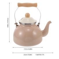 Emalizuotas virdulys viryklei, vintage, 2,6 kvarto, porceliano emalio arbatinukas, medinė rankena, švilpiantis arbatinukas, kaimiško sodybos virtuvė kava
