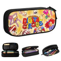 New The Amazing Digital Circus Pencil Cases Pencilcases Pen Box for Girl Boy Large  Bag Students School Cosmetic Stationery 21x10.5x5cm beige