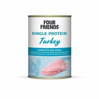 Four Friends Single Protein Turkey drėgnas pašaras šunims su kalakutiena, 400 g