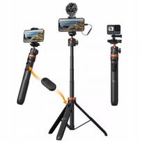 Trikojis stovas K&F Concept 2w1 Selfie Stick telefonui, kamerai, DJI, GoPro su nuotolinio valdymo pulteliu