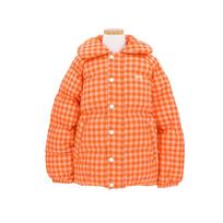 Tiny Cotton Aw24 291 P49  Vichy Short Padded Jacket  Vichy Check Short Padded Kids Jacket AW24-291 P49 (4Y) beige