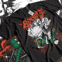 Katsuki Bakugo T-Shirt Manga My Hero Academia Anime Black Gift shirt All Size Unisex T-Shirt XXXL gray