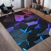3D E-sporto kėdės grindų kilimėlis Darbo stalas Kompiuterio sukamoji kėdė Vision kilimas Minkšti neslystantys svetainės kilimai Namų dekoracija 50X80CM blue