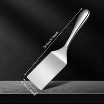 1PC 304 stainless steel small pan-frying spatula, commercial kitchen flat spatula, teppanyaki, Japanese steak, pancakes, small short-handled spatula black