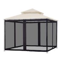 Garden Patio Umbrella Tent Outdoor Camping Net Mosquito Net Mesh Roman Umbrella Net Anti-insect No Stand No Awning Cloth black