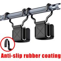 Widen Weight Lifting Hook Grips Wrist Wraps Non-slip rubber coating Gym Fitness Hook Weight Strap Pull-Ups Power Lifting Glove gray
