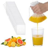 20Pcs Reusable Food Yogurt Strainer Cold Brew Coffee Bag Nylon Nut Milk Bag with Adjustable Drawstring Easy to Use 1